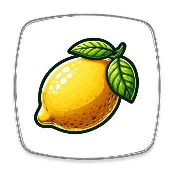 Citron Jaune Artisanal - Magnet carré - blanc - Devant