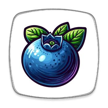 Blueberry fruit Fantaisie Royale - Square fridge magnet - white - Front
