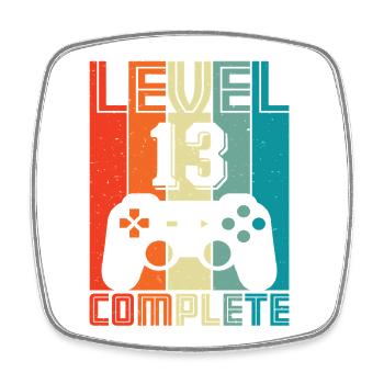 13. Geburtstag Gamer – 13 Jahre Level 13 Complete - Viereckiger Kühlschrankmagnet - Weiß - Vorne