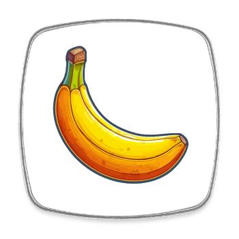 Banana Pop Art Colorful Fun - Square fridge magnet - white - Front