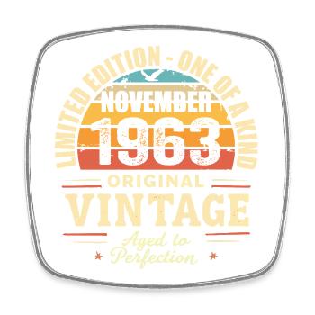 Novembre 1963 meilleur cadeau 1963 - novembre 1963 - Magnet carré - blanc - Devant