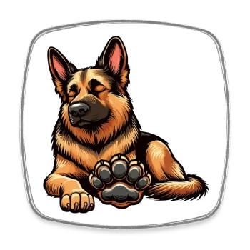 Berger allemand Chiens de berger Chiens de berger - Magnet carré - blanc - Devant