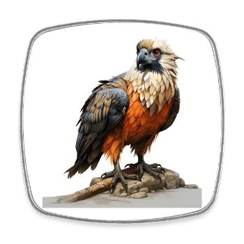Farbenreicher Adler sitzend - Viereckiger Kühlschrankmagnet - Weiß - Vorne