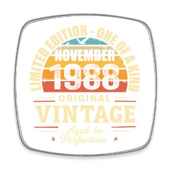 November 1988 Best Gift 1988 - November 1988 - Square fridge magnet - white - Front