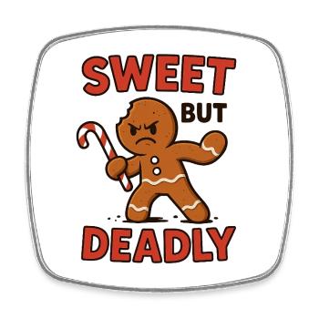 Süß, Aber Gefährlich Gingerbread - Square fridge magnet - white - Front