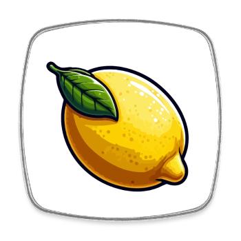 Lemon PopArt Jaune Cartoon - Magnet carré - blanc - Devant