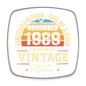 Novembre 1989 meilleur cadeau 1989 - novembre 1989 - Magnet carré - blanc - Devant