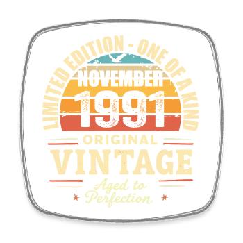November 1991 Best Gift 1991 - November 1991 - Square fridge magnet - white - Front