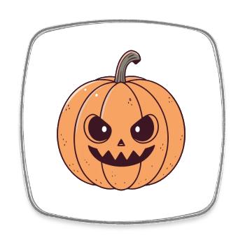 Scary Punk Pumpkin - Square fridge magnet - white - Front