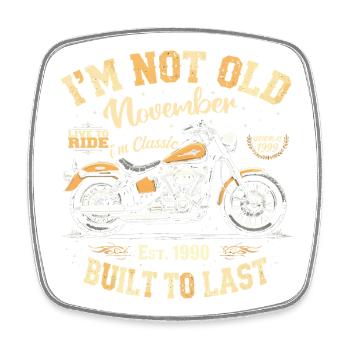 Voiture Vintage Novembre 1990 Né Vintage Anniversaire - Magnet carré - blanc - Devant