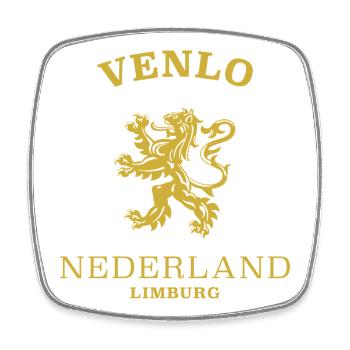 Venlo Nederland, Pays-Bas - Magnet carré - blanc - Devant