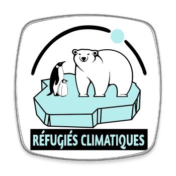 Réfugiés climatiques - Magnet carré - blanc - Devant