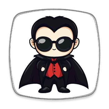 Vampire Halloween - Magnet carré - blanc - Devant
