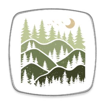 Wald Landschaft Natur Bäume Naturliebhaber - Viereckiger Kühlschrankmagnet - Weiß - Vorne