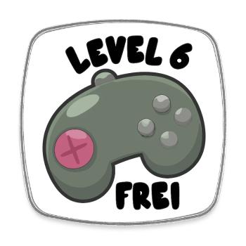 Level 6 Controller 6.Geburtstag Geburtstagsparty - Viereckiger Kühlschrankmagnet - Weiß - Vorne