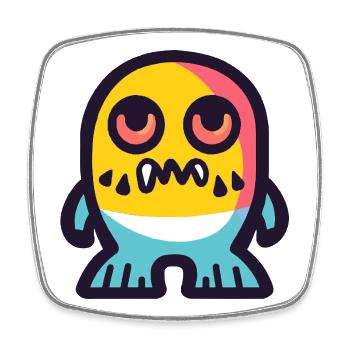 Robbe Zombie Halloween Zombie - Viereckiger Kühlschrankmagnet - Weiß - Vorne