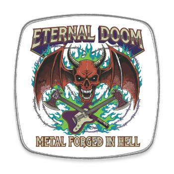 Eternal Doom Höllenmetall Artwork - Viereckiger Kühlschrankmagnet - Weiß - Vorne