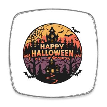 Halloween Ghostly Castle - Square fridge magnet - white - Front