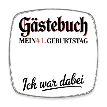 41. Geburtstag T-Shirt – Level 41 freigeschaltet - Viereckiger Kühlschrankmagnet - Weiß - Vorne