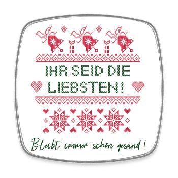 Christmas - Square fridge magnet - white - Front