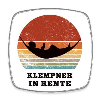 Pension Plumber Pensioner Pension Retirement - Square fridge magnet - white - Front