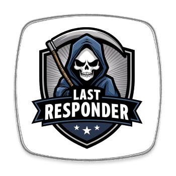Last Responder - Square fridge magnet - white - Front