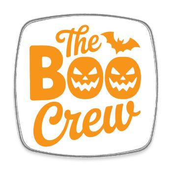 The Boo Crew Halloween Tee - Square fridge magnet - white - Front