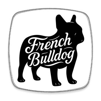 French bulldog frenchi Bully Bulldogge hundeshirt - Viereckiger Kühlschrankmagnet - Weiß - Vorne