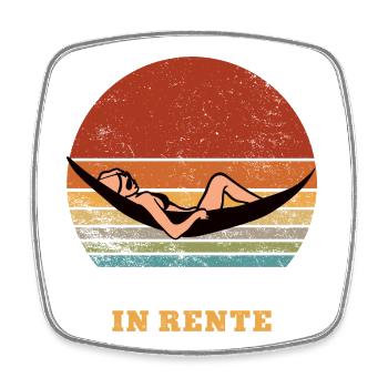 Stuckateurin Rente Ruhestand Rentnerin Stuckateure - Viereckiger Kühlschrankmagnet - Weiß - Vorne