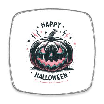 Pumpkin Jack-o-Glow Halloween - Square fridge magnet - white - Front