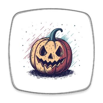 Pumpkin jackolantern chart - Square fridge magnet - white - Front