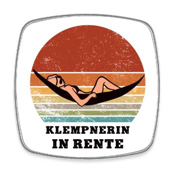 Pension, plumber, retiree, retired - Square fridge magnet - white - Front