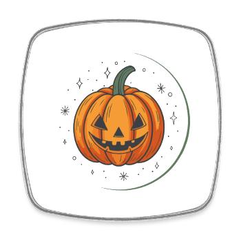Pumpkin Jack o Lantern Festive - Square fridge magnet - white - Front