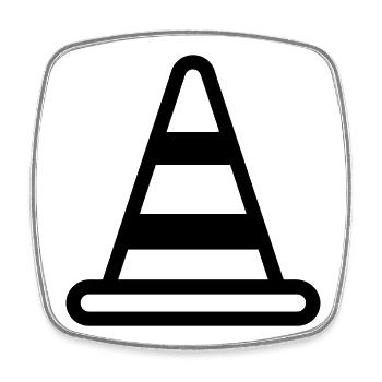 cone - Square fridge magnet - white - Front