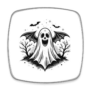 Nocturnal Winged Ghost - Square fridge magnet - white - Front