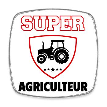 Super Farmer, Vatertag, Weihnachten - Viereckiger Kühlschrankmagnet - Weiß - Vorne
