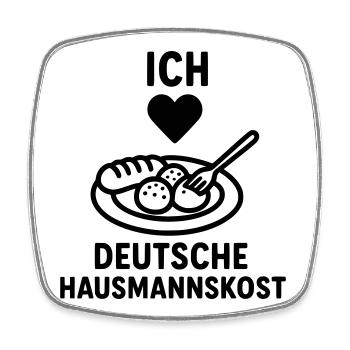 German home cooking - Square fridge magnet - white - Front