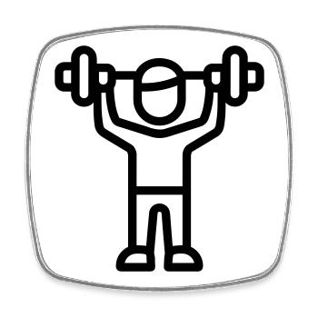 bodybuilding - Square fridge magnet - white - Front