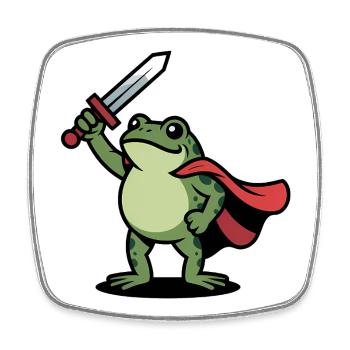 Portland Resist Frog - USA Protest T-Shirt - Viereckiger Kühlschrankmagnet - Weiß - Vorne