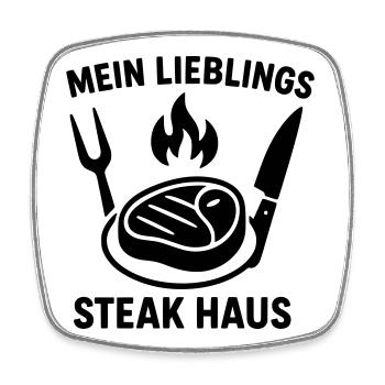 steakhaus steak essen - Viereckiger Kühlschrankmagnet - Weiß - Vorne