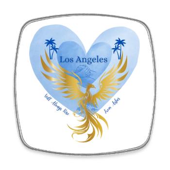 Los Angeles - Viereckiger Kühlschrankmagnet - Weiß - Vorne