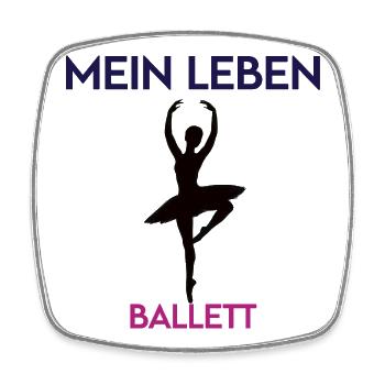 Ballerine Ballet Poses Pirouette Ballet Danse Danse - Magnet carré - blanc - Devant