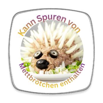 Mettigel - Square fridge magnet - white - Front