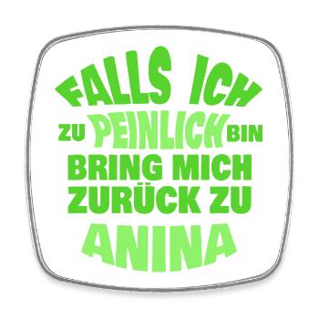 Gift for A - Square fridge magnet - white - Front