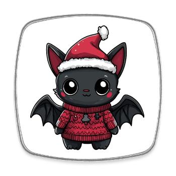 Noël de chauve-souris - Magnet carré - blanc - Devant