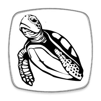 Schildkröte Schildkröten T-shirt Geschenk - Viereckiger Kühlschrankmagnet - Weiß - Vorne