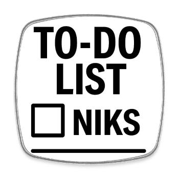 To-do-Liste nichts - Viereckiger Kühlschrankmagnet - Weiß - Vorne