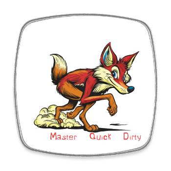 Botched McPush Master of botch - Square fridge magnet - white - Front
