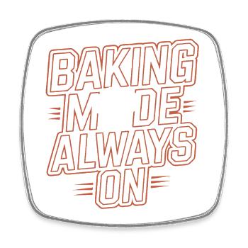 Baking mode always on - Square fridge magnet - white - Front