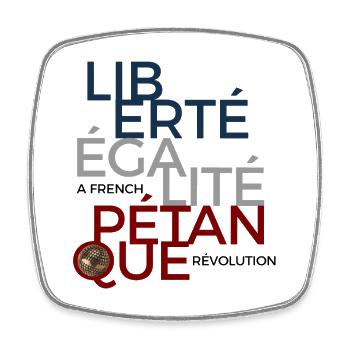 Liberté Égalité Pétanque Boule - Magnet carré - blanc - Devant